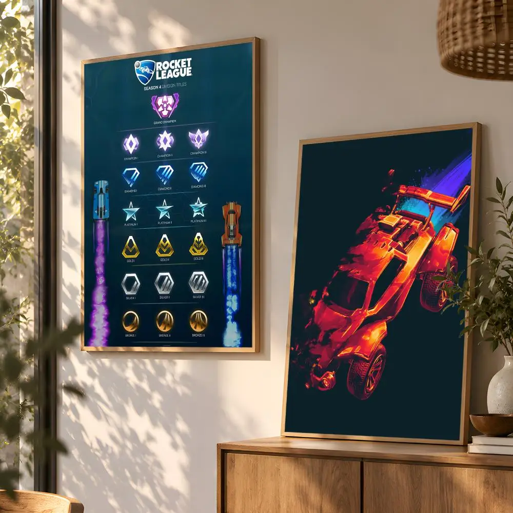 Rocket League Game Poster Wall Art Home Decor Living Room Bedroom Office Dorm Apartment Gift