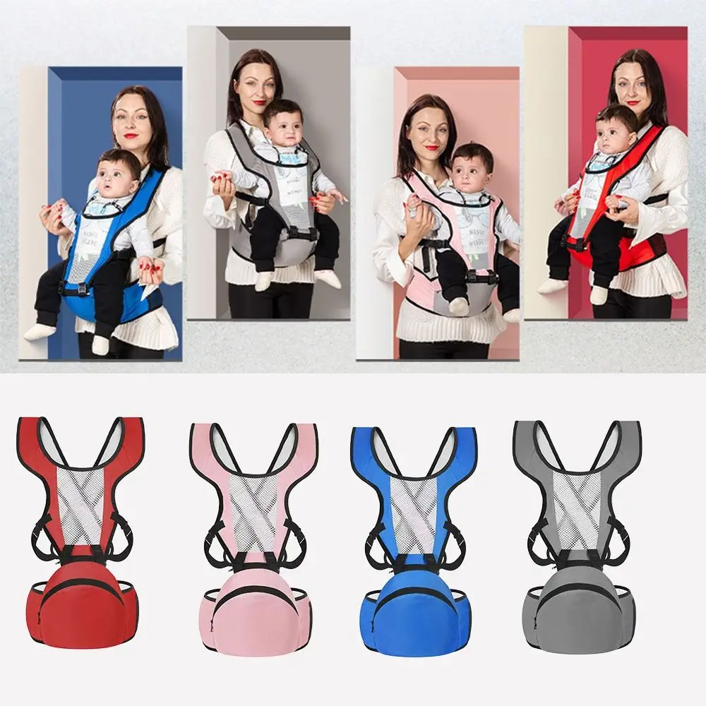 

Swaddle Wrap Baby Carrier Backpack Breathable Fabric Adjustable Straps Infant Baby Hipseat Hands-Free Comfortable