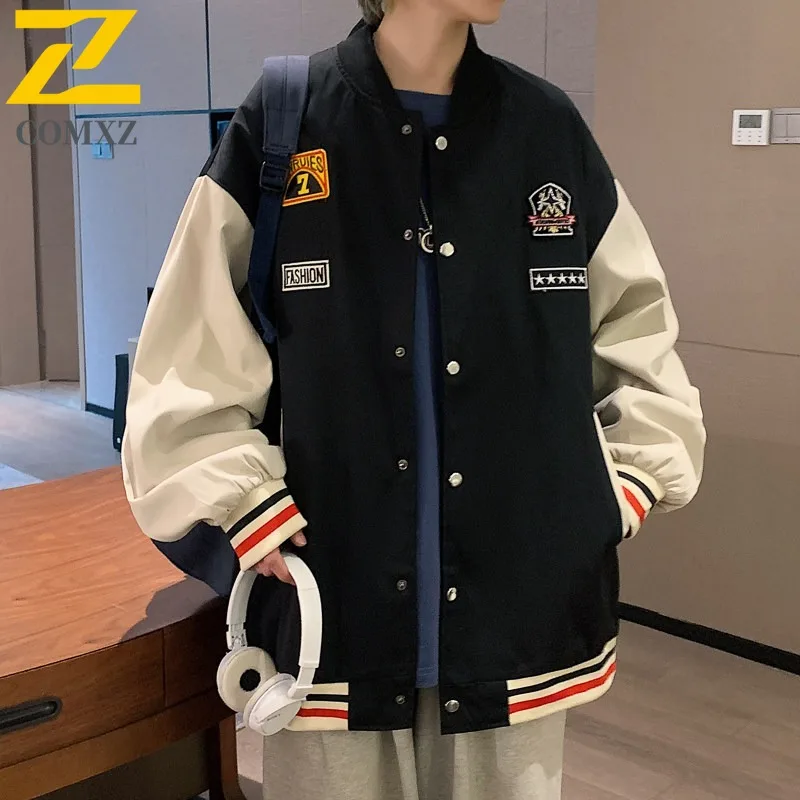 

COMXZ Мужская куртка Классический воротник-стойка Туризм Путешествия Ветрозащитные куртки на молнии Уличный стиль Легкая осенняя новая ветровка