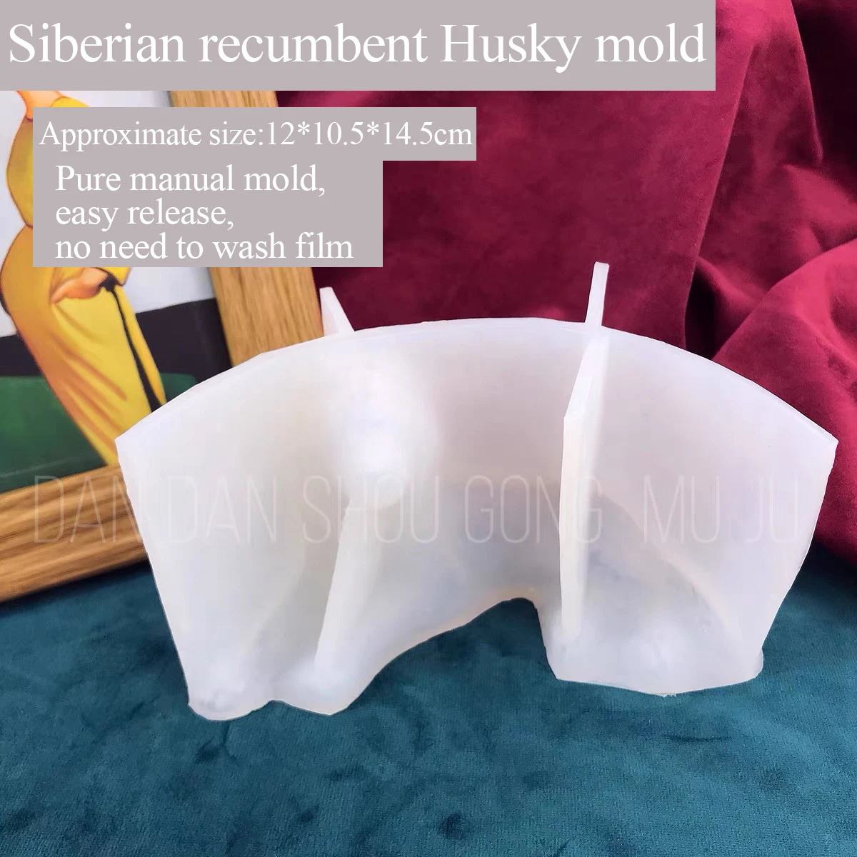 Three-Dimensional Silicone Grinding Tools, Drop Glue, Aromatherapy Plaster, Cute Party, Husky, Manual, DIY image 3