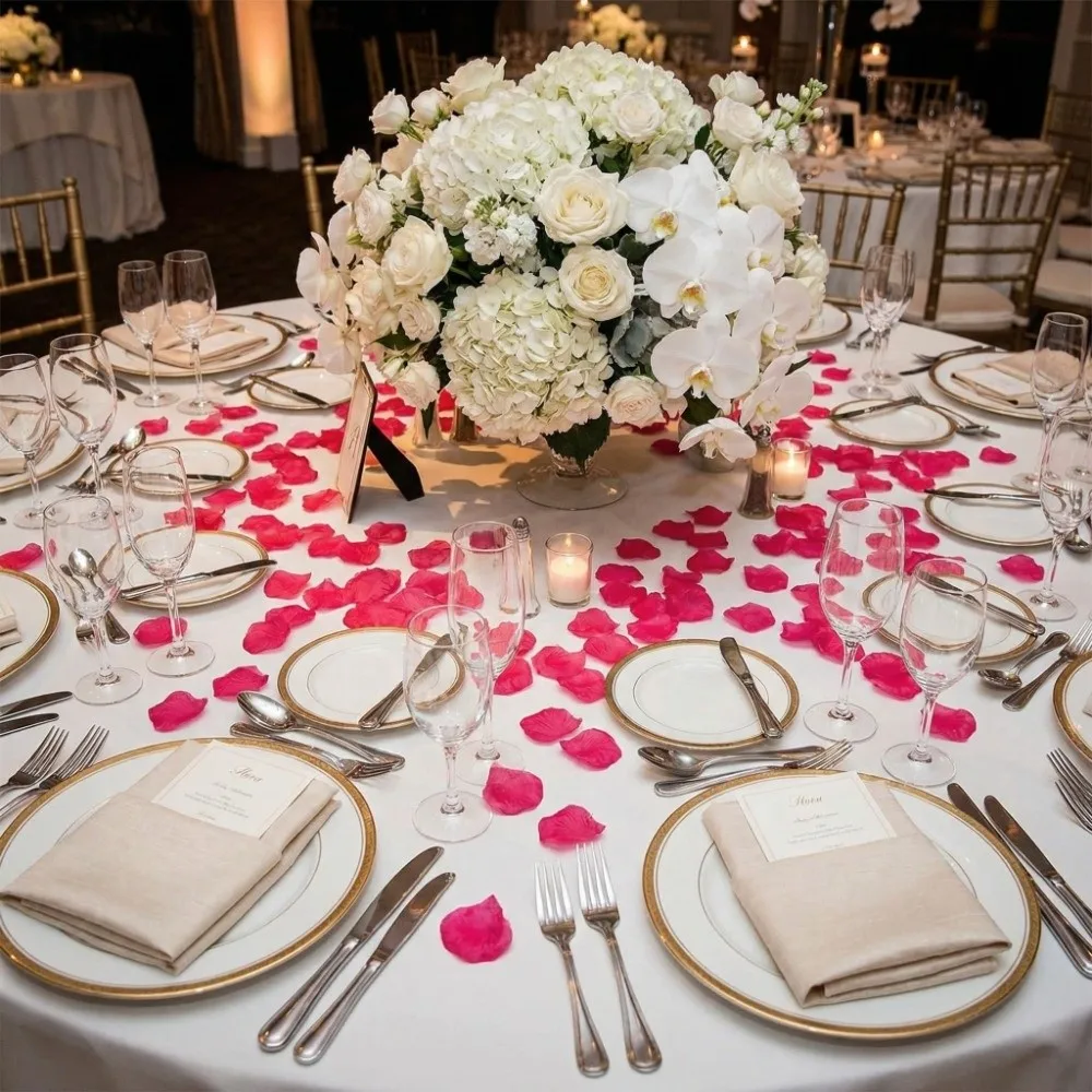 

990pcs DIY Simulated Rose Petals Party Supplies Romantic Artificial Rose Petals Wedding Valentine's Day Decoration Party
