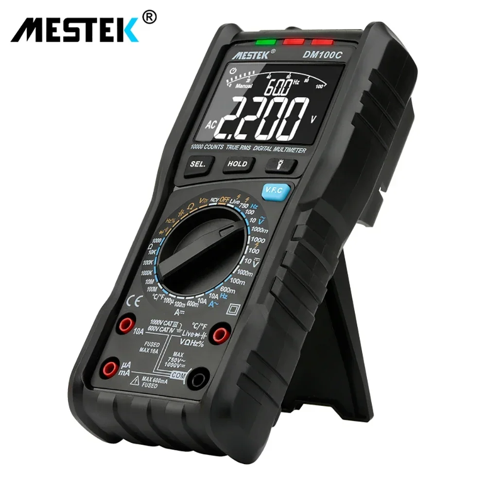 MESTEK Digital Multimeter Featuring Non-contact, Temperature Measurement, Automatic Resistance of Voltage and NCV Detection