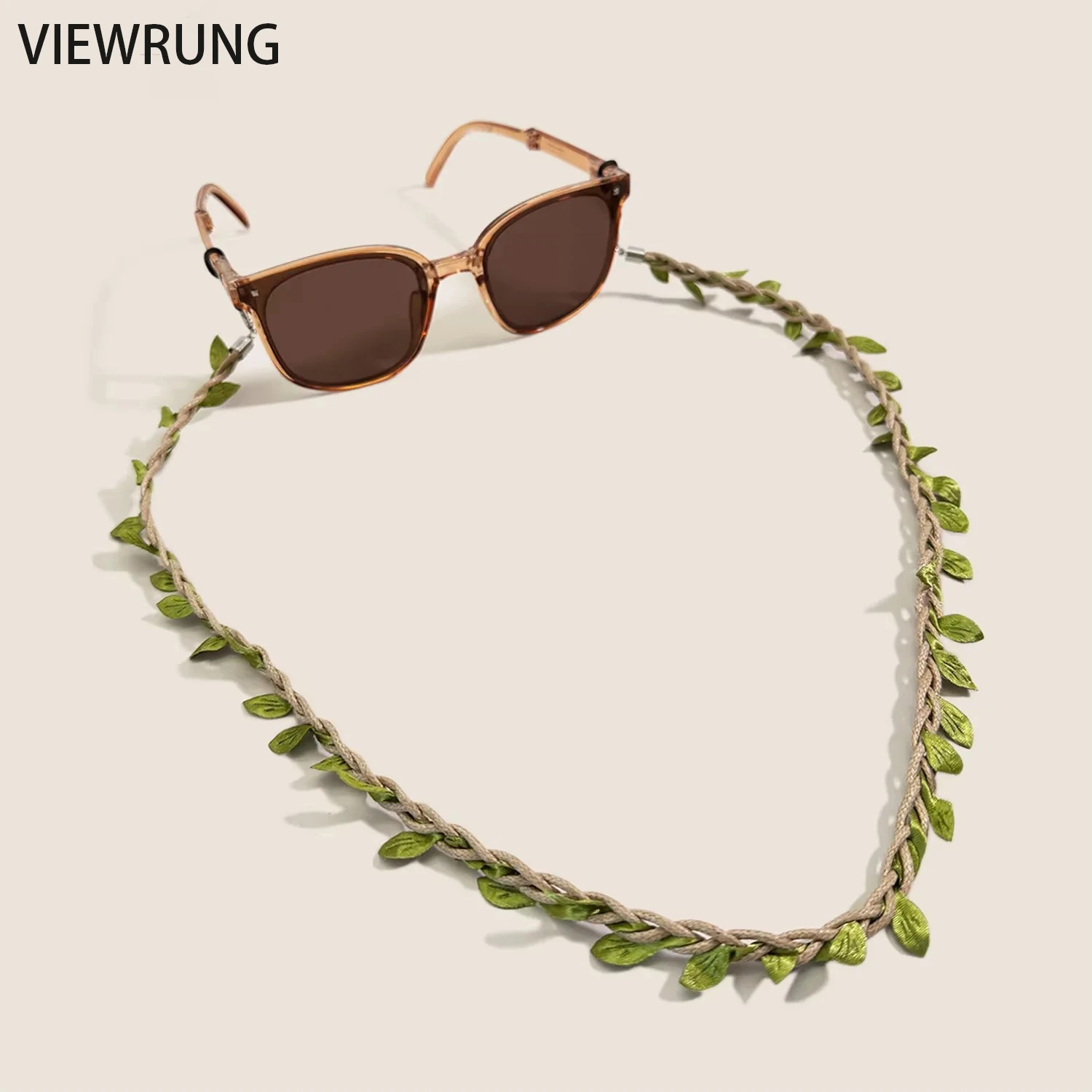 Leaf Braided Glasses Chain Bohemian Style Forest Sunglasses Rope Party Track Decoration Accessory Anti-Lost Daily