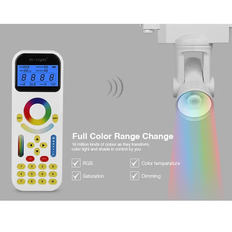 Miboxer 2.4G RGB+CCT LED Controller Use for Mi.Light LED Tracklight  With LCD Screen