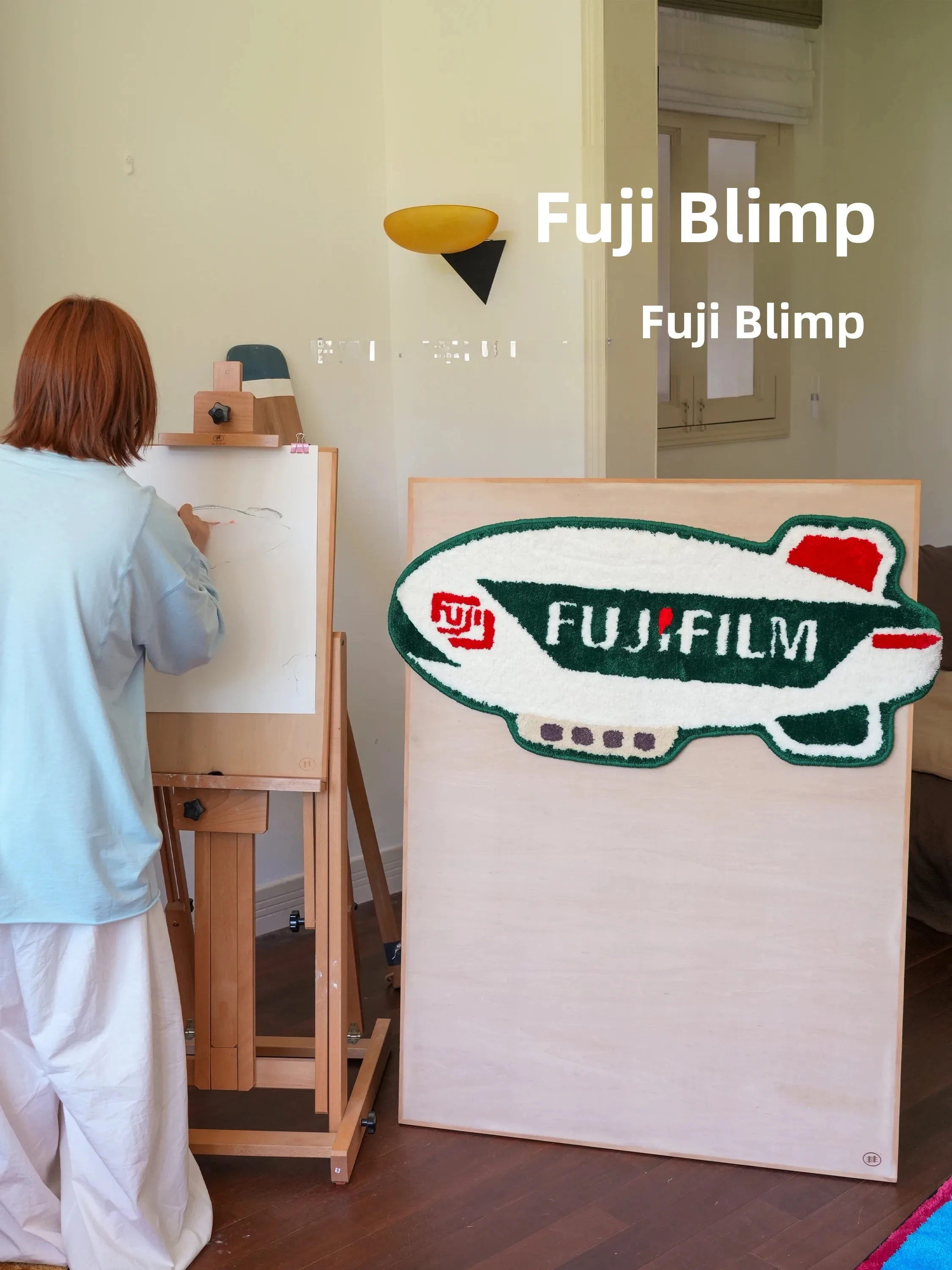 Original Handmade Fuji Carpet Musical Home Decor Bedroom Mat Wall Art Gift Durable Polyester Fiber Geometric Pattern Rug
