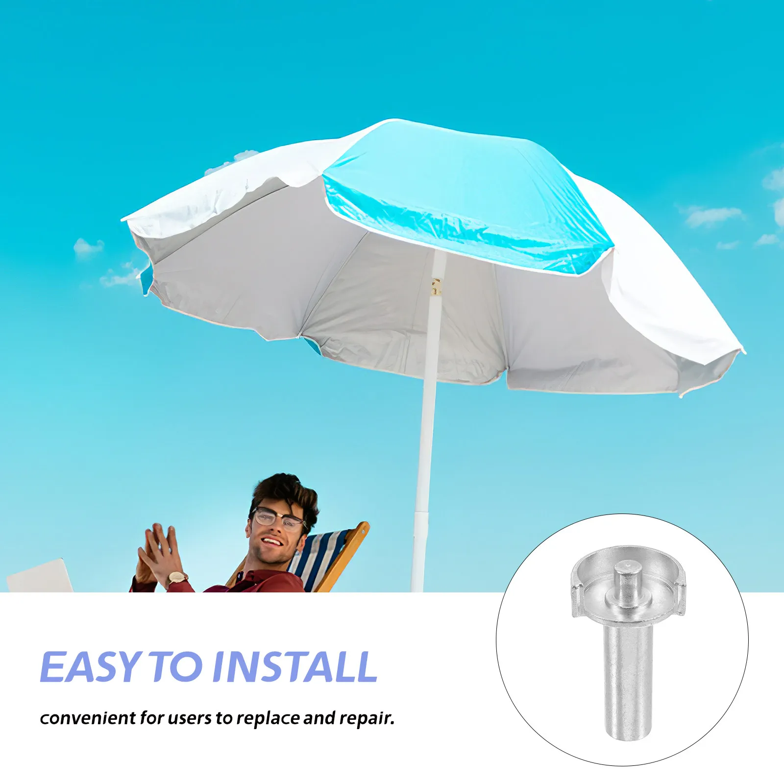 

Металлический вал-кривошип для зонта, сменный стержень для уличного зонта, запчасть для садового зонта, аксессуары для уличных зонтов