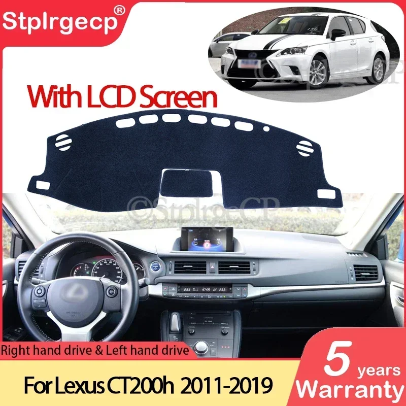 for Lexus CT200h 2011~2019 CT 200 200h F Sport Anti-Slip Mat Dashboard Cover Pad Sunshade Dashmat Carpet Accessories 2013 2014