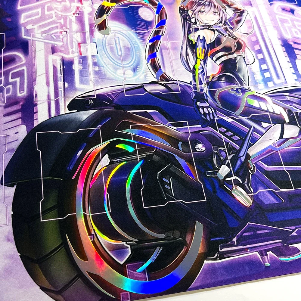 I:P Masquerena YGO Foil Playmat Holograficzna karta Standardowy rozmiar Yugioh Game Mat Przezroczysty nadruk