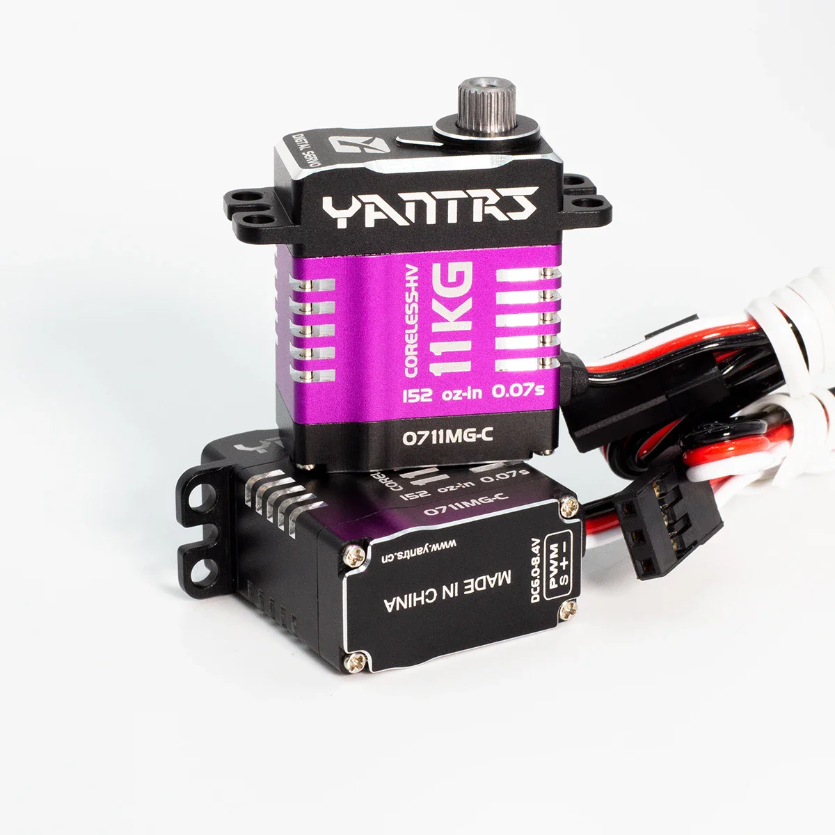 YANTRS 11KG Miniature All Metal Digital Hollow Cup Servo with High Voltage and Large Torque Programmable SCX24 # 0711MG-C