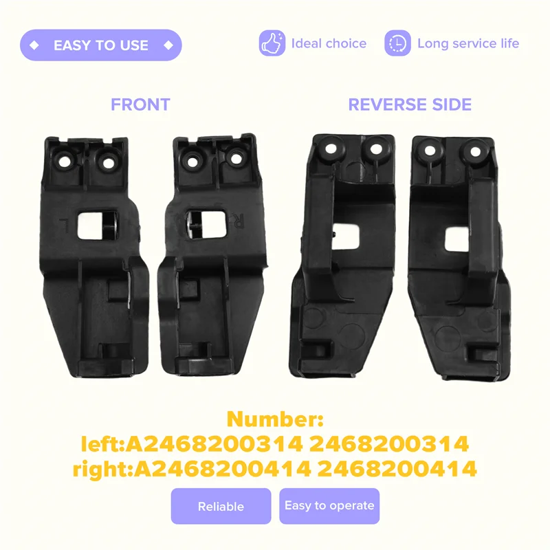 

1 Pair Front Left Right Headlight Bracket Repair Kits 2468200314 2468200414 For Mercedes-Benz B-Class W242 W246