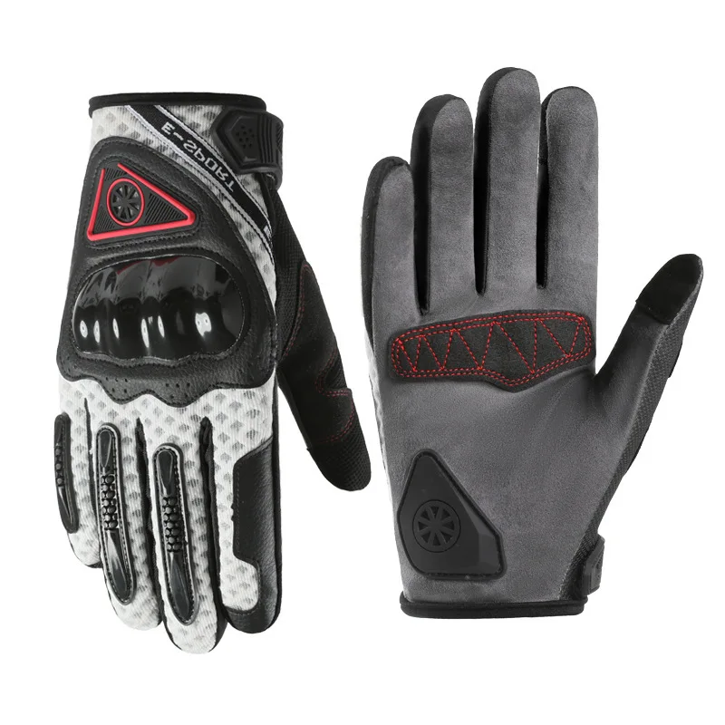 Touchscreen cycling gloves, motorcycle gloves, protective, breathable, racing, motorcycle, wear-resistant, non-slip, and anti-fa