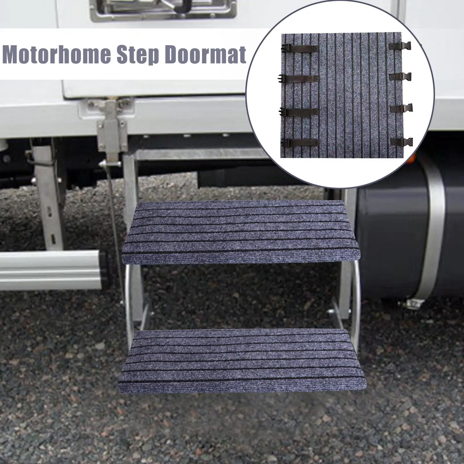 RV Stair Covers Protective Step Mats Non-Slip Heavy Duty Motorhome Accessories Outdoor Travel Camping Replacement Parts Durable