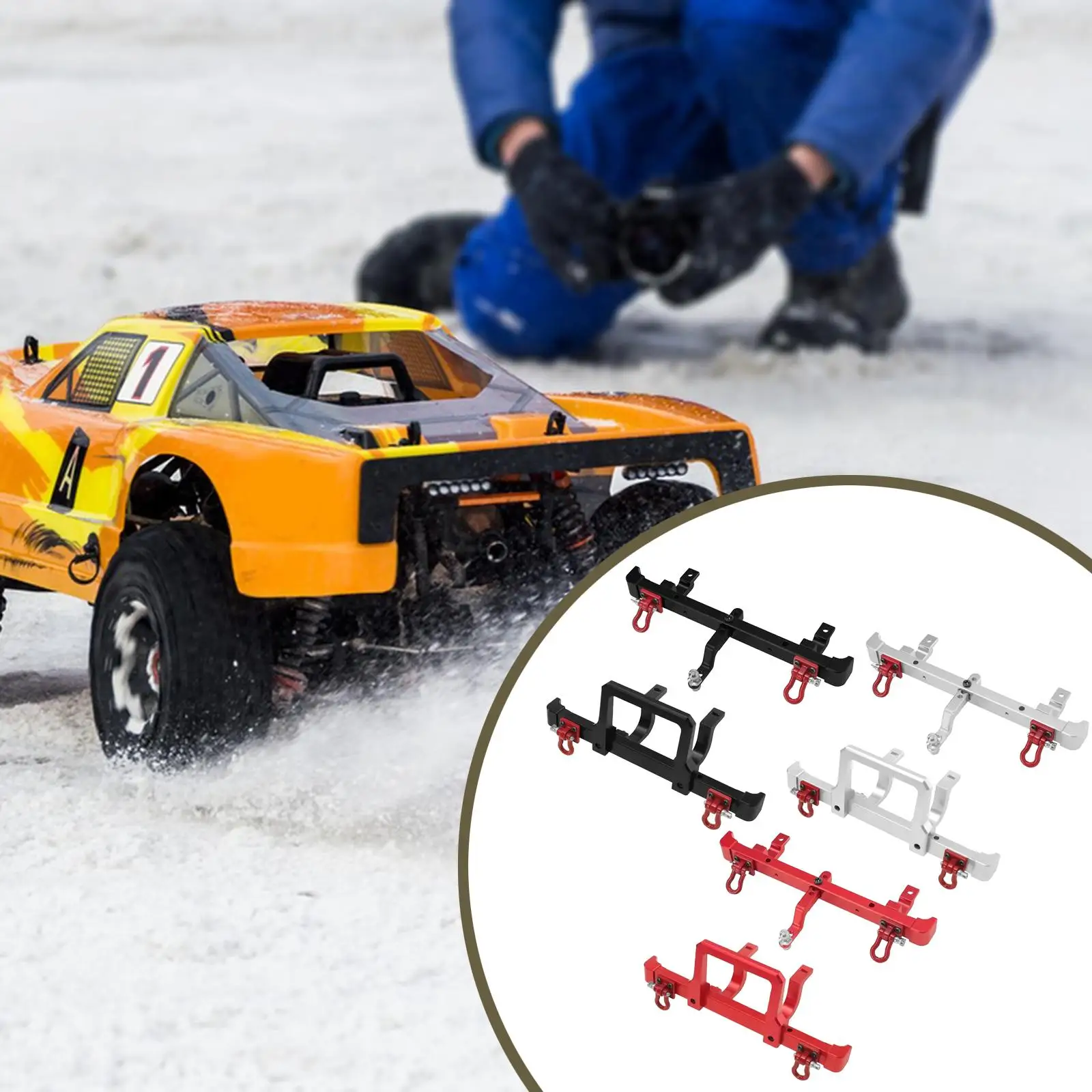 Peças do para-choque traseiro dianteiro do carro 1/12 RC para modificação MN82S MN82T