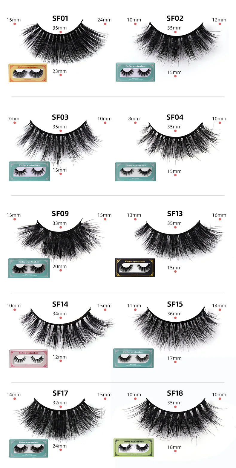 3D-Nerzwimpern Großhandel mit weichen Streifen, falsche Wimpern, flauschiges Volumen, langer, dünner, natürlicher Look für Frauen*//