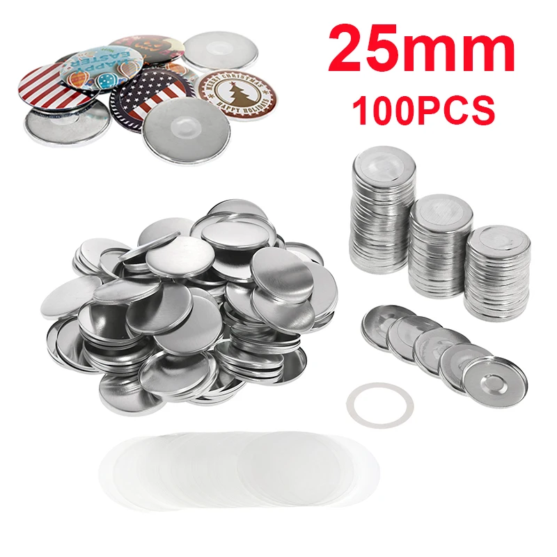 100 stks 25mm 32mm 44mm 58mm Magneet Koelkast Knop Maken Onderdelen DIY Koelkast Knop Badge Maker machine Accessoires Levert