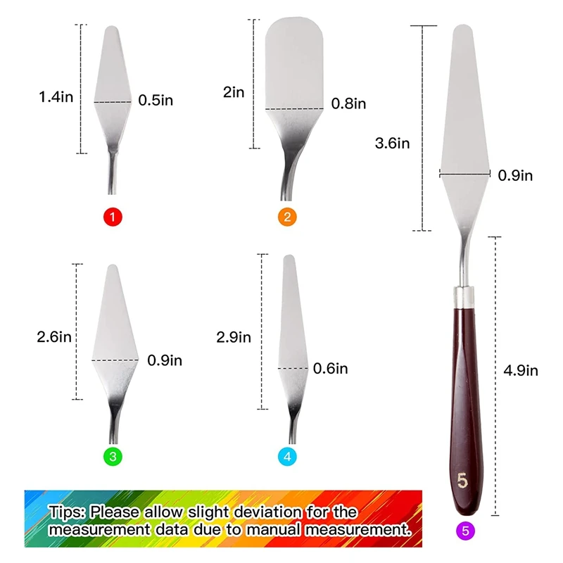 10 szt. Gwaszowy skrobak ze stali nierdzewnej do malowania zestaw noży, akcesoria do malowania olejna