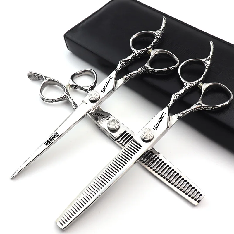 

Japanese imported hair salon stylist's specialized hair clippers, 6-inch flat tooth clippers, professional hair clipper set.