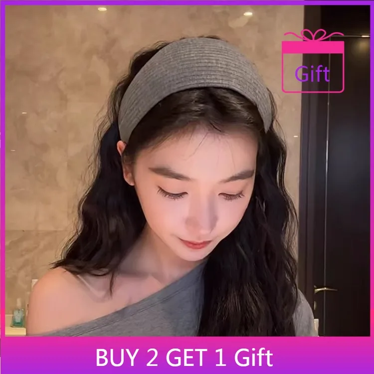 

Instant Face Slimming Headband Women Wide French Style Breathable Knit High Crown Lift Non Slip Hair Band for Washing Face