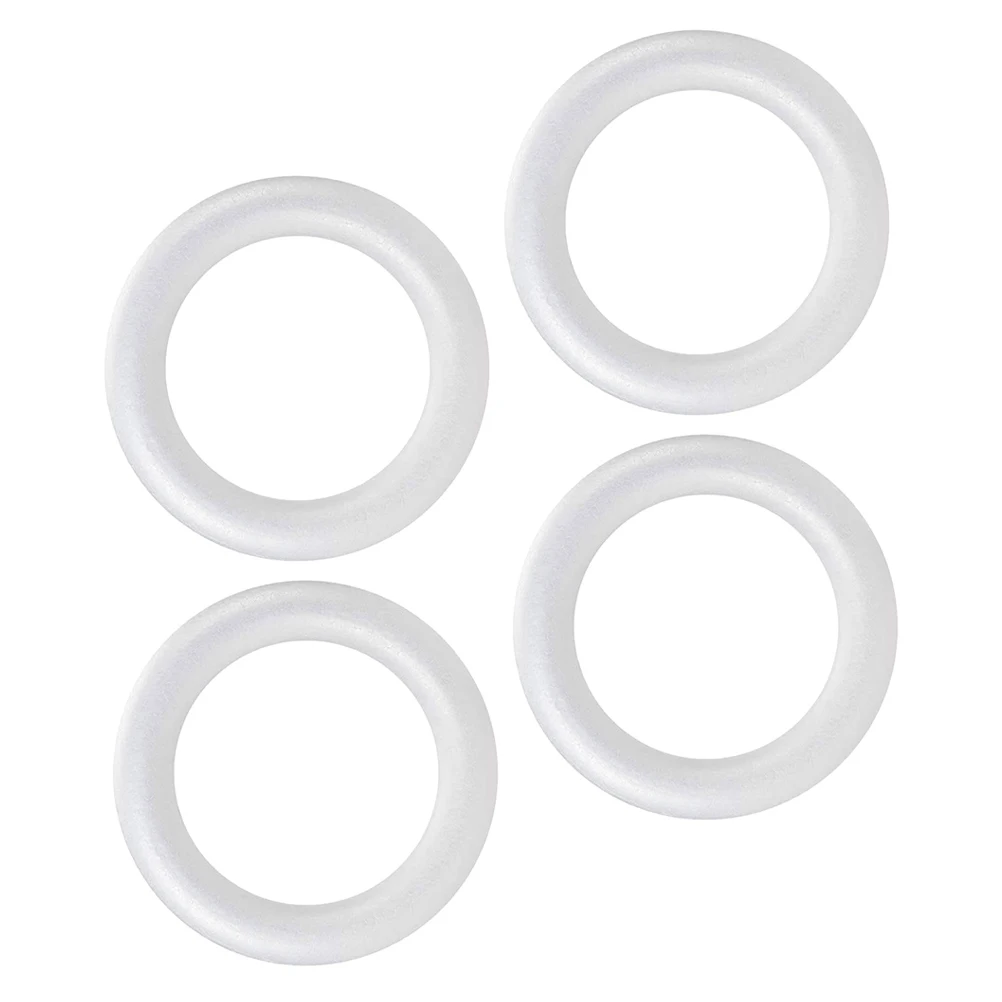 

4pcs White Circle Rings For Diy Making Crafts Christmas Wedding Party Decorations Wreath Forms Foam Circles Craft Foam Circle