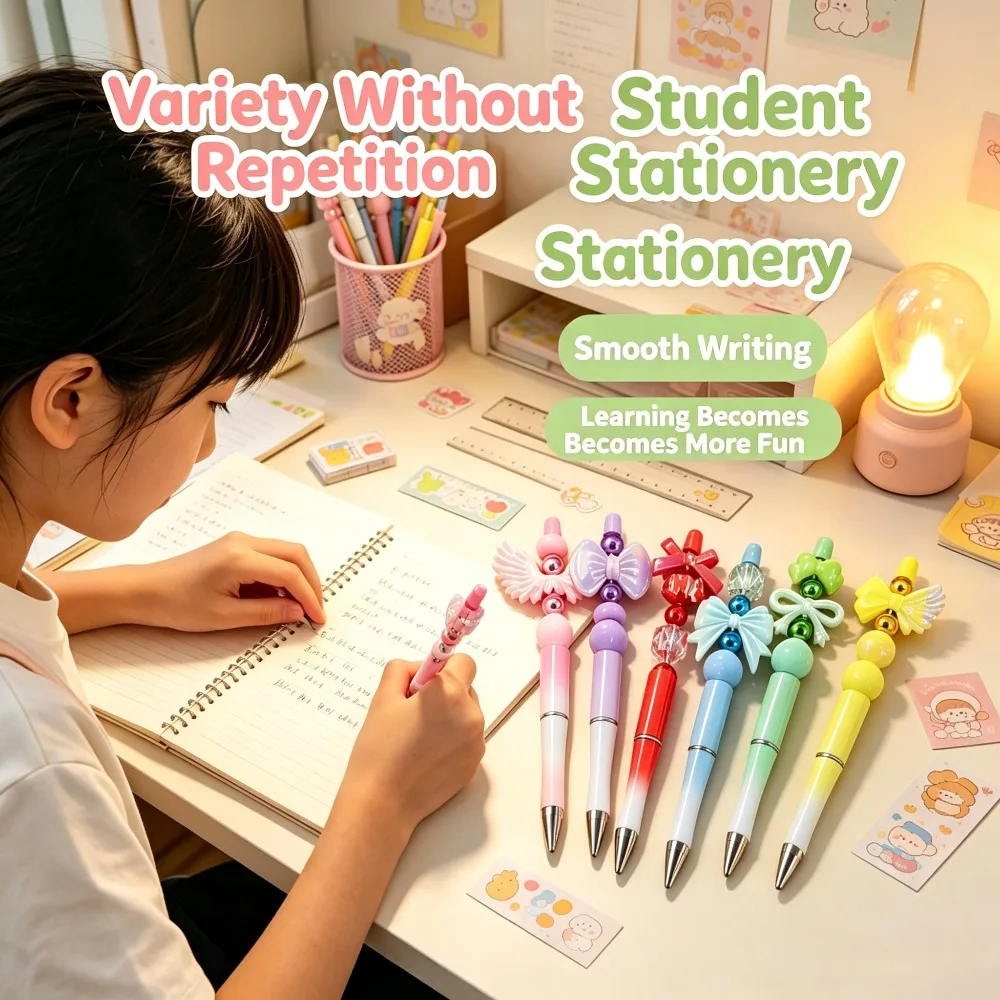 DIY Stress Relief Pens Set,Aesthetic Creative Decompression String&Question Pens, Student Rewards School Supplies,Christmas Gift