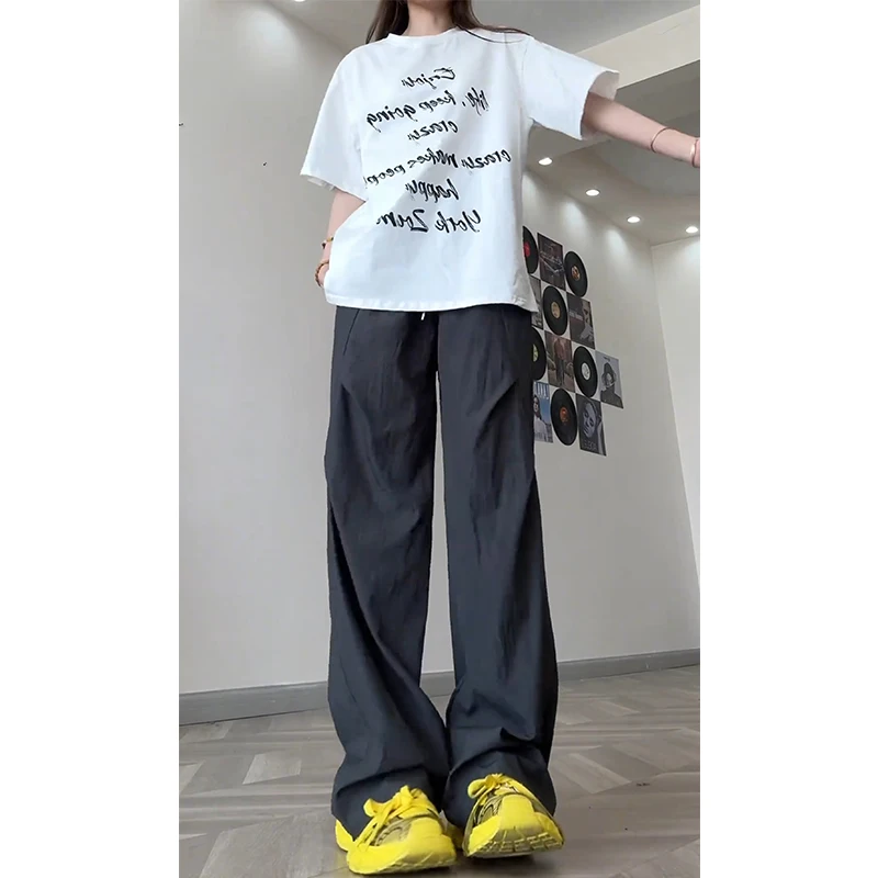 

Bla Crease Resistant Summer Thin American Sle Functional Men's Cargo Pants Qui Dry Loose Drapey Casual Trousers