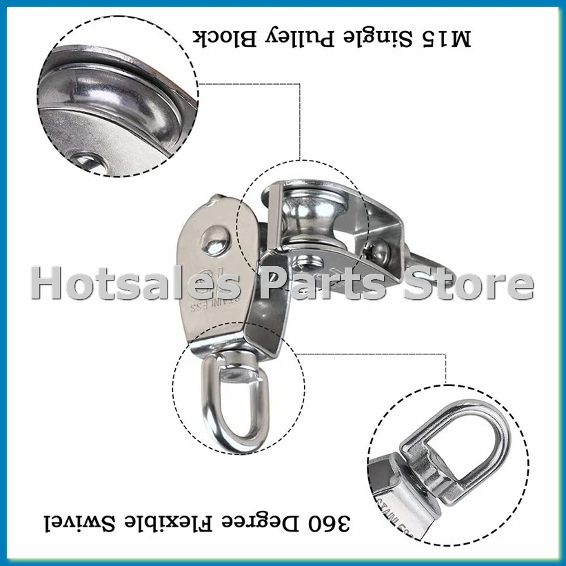 

6 шт. M15 одиночный шкив, подвесной трос, буксировочное колесо, поворотный подъемный трос, кабельный шкив, ролик-A79M