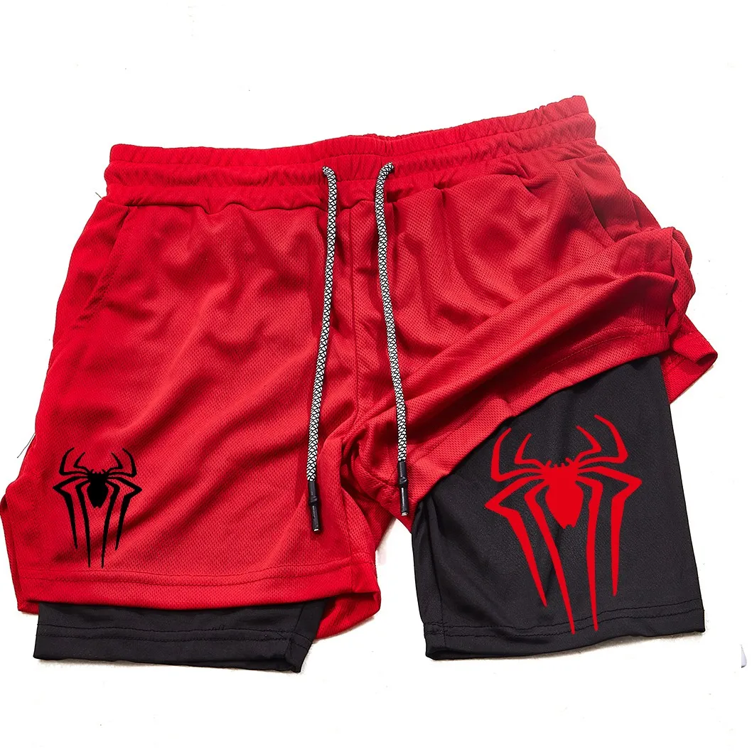 

Men's Quick Drying Fitness Shorts 2-in-1 Sportswear with Phone Pocket Towel Bag Casual High-Quality Fashionable Shorts
