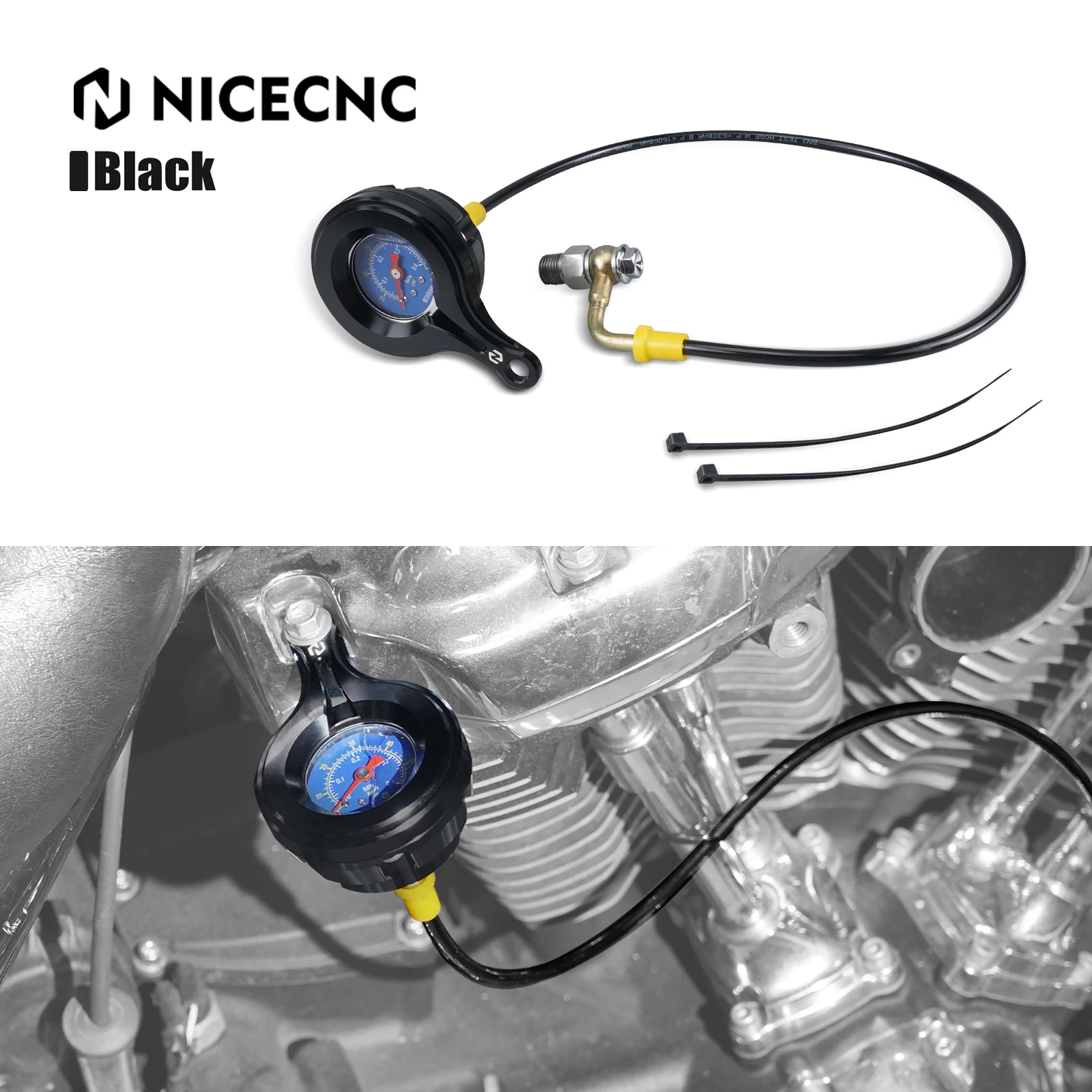 

NICECNC Motorcycle Oil Pressure Gauge for Harley Road King/Special Electra Glide Ultra Limited CVO/Street Glide/Special 17-2024