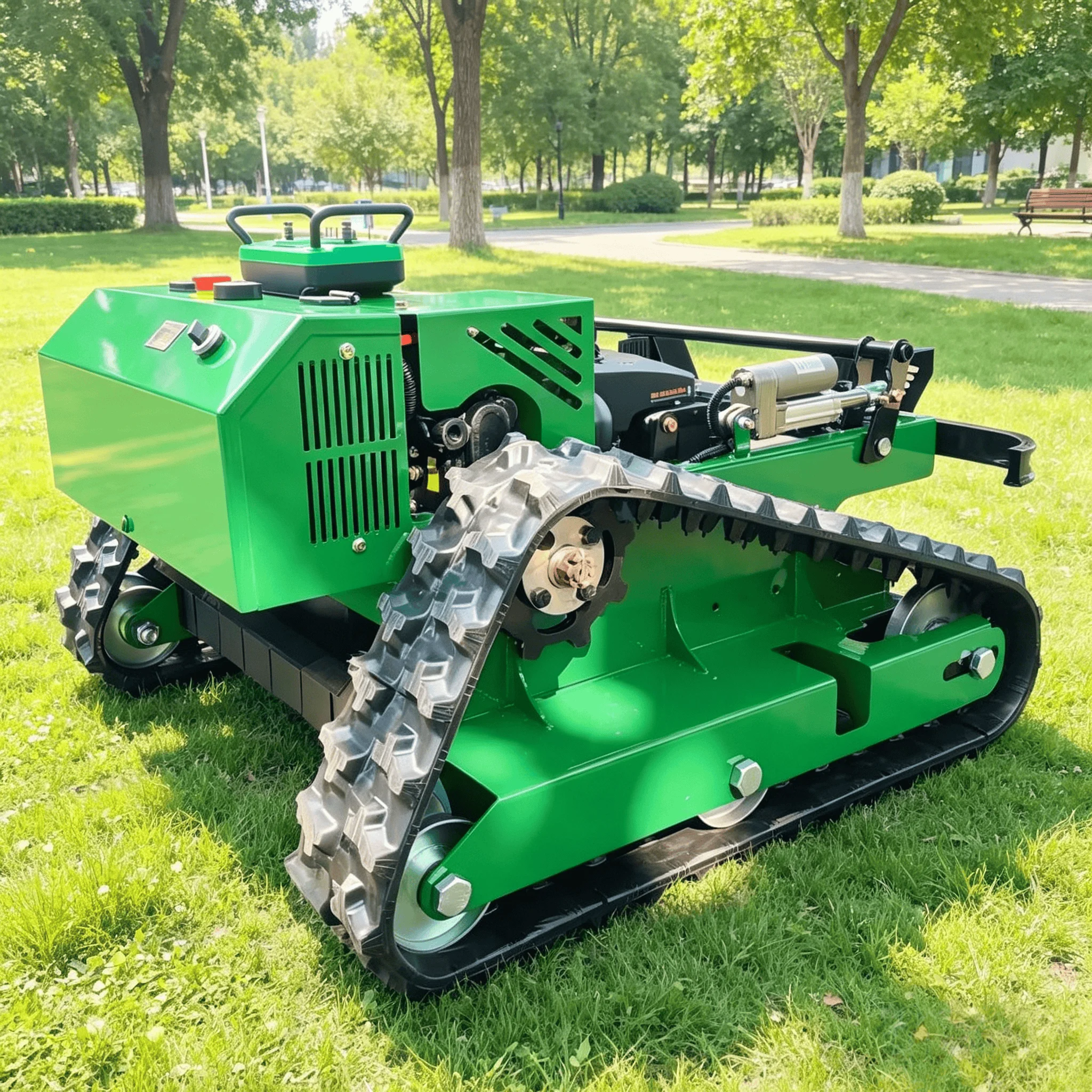 Picture 7: Crawler Robotic Lawn Mower Remote Controlled Household All-terrain CE Certified High-quality Easy to Operate Customized