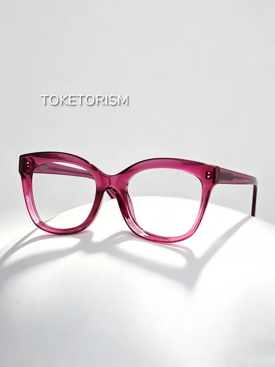 toketorism-ファッション大型眼鏡女性用特大光学フレーム非処方眼鏡