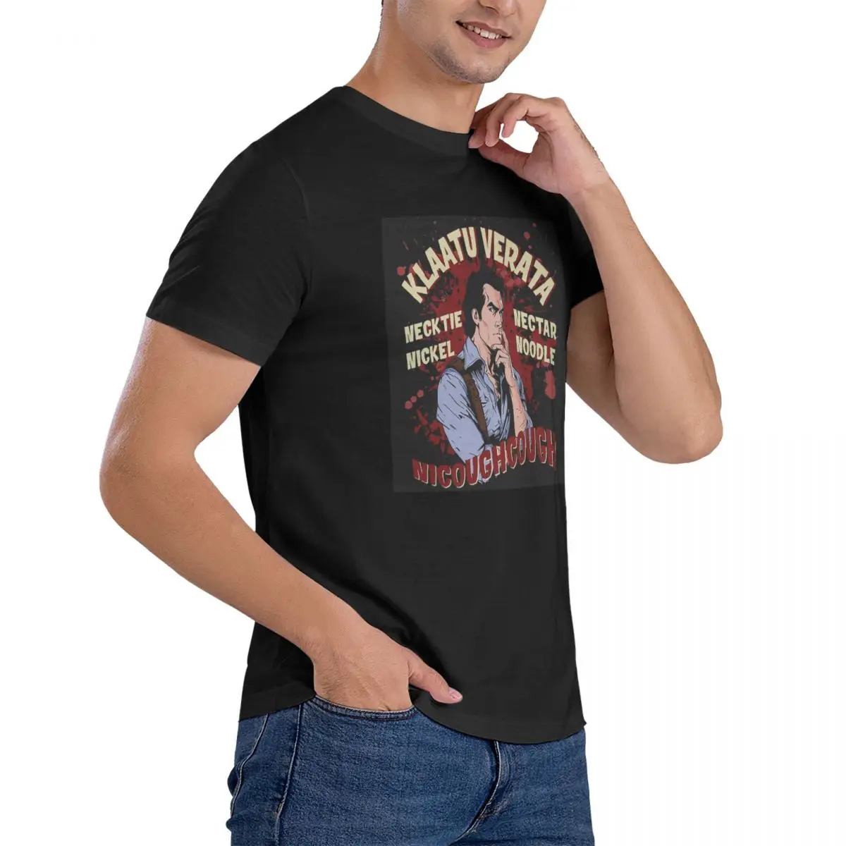 2024 Klaatu Verata Nikto Oversized Premium T Shirt Funny Cotton Tee