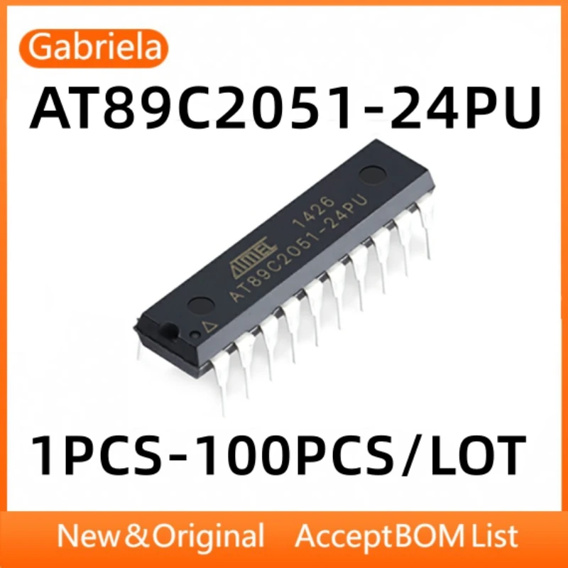 AT89C2051-24PU AT89C2051-24 AT89C2051 AT89C AT89 IC MCU Chip DIP-20