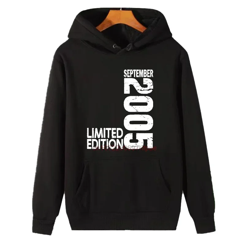 Original 2005 Birthday Gifts Graphic Hooded Sweatshirts Fashion Winter Essentials Hoodie Sweaters Thick Sweater Men's Sportswear