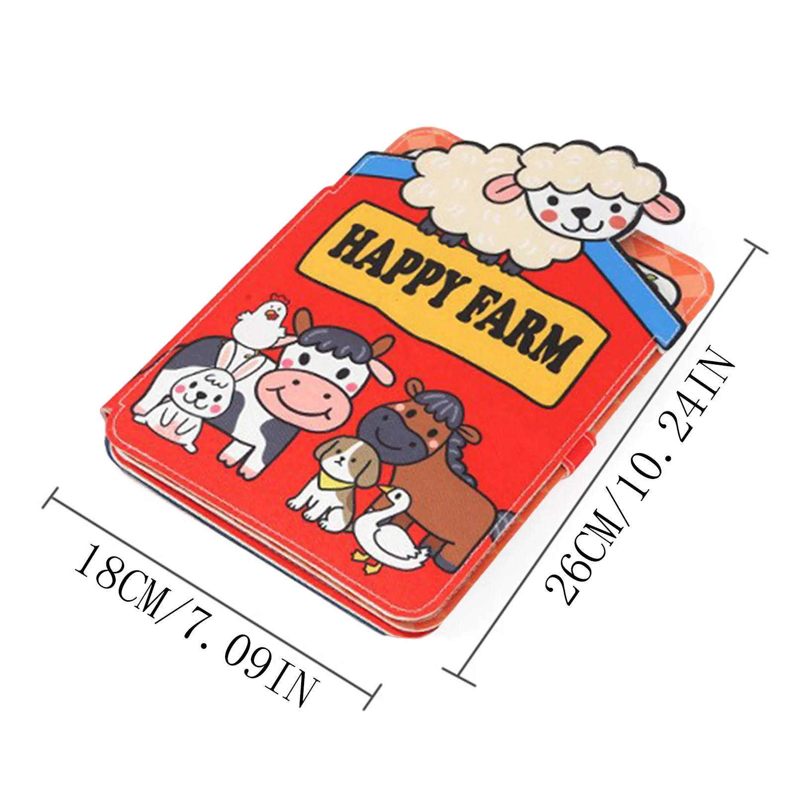 كتاب أنشطة مقاوم للتمزق للأطفال الصغار ألعاب مونتيسوري الحسية التعلم المبكر كتاب قماشي تعليمي للأطفال كتاب أطفال ناعم #6