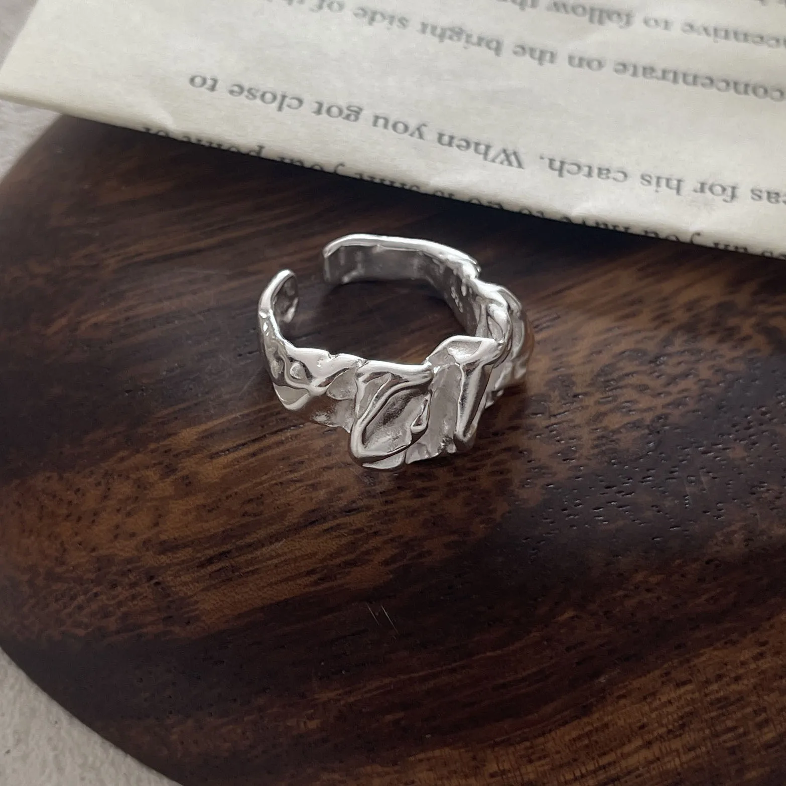 925 Sterling Silver Minimalist Handmade Bump Ring, Party Gift