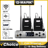 In Ear Monitor G-MARK G5.1IEM Single Channel UHF Wireless Stage Return With In Earphone Metal Body For Band Recording Studio