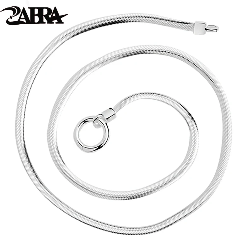 

ZABRA S925 Silver Necklace Women's Fashion Light Luxury Snake Bone Chain Hip Hop Collar Chain Neckchain