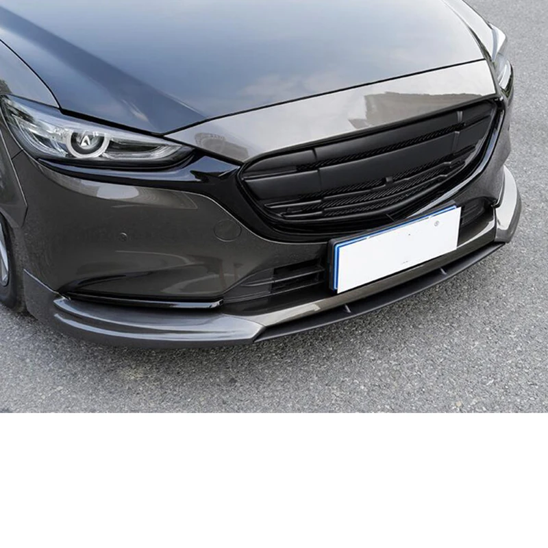 For Mazda 6/ 2019-2022 Car Grille Trim Strip ABS FRONT Bumper Full Star RACING Grills Cover Body Kit ACCESSORIES M6