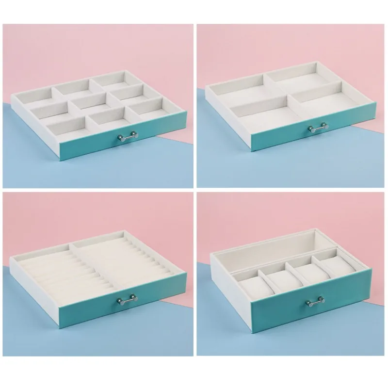 Leather Jewelry Box Exquisite Double Earring and Necklace Jewelry Box Large Organizer Ten Layer Multifunctional Holiday Gifts