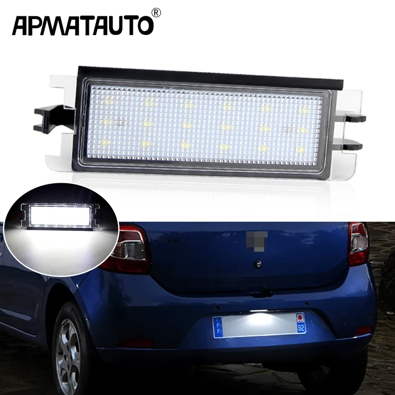 1pc For Renault Clio II Facelift 01-05 For Dacia Logan I Sedan (LS) 04-12 Sandero I (SD) 08-12 Led License Plate Light Tag Lamp