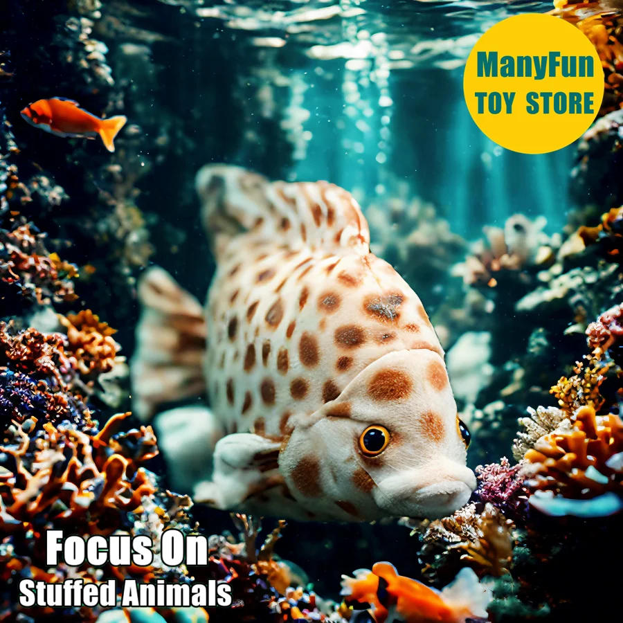 Spotted Scat Plush Toy Lifelike Scatophagus Argus Stuffed Animal Realistic Scat Plushie Butterfish Simulation Fish Doll Gifts