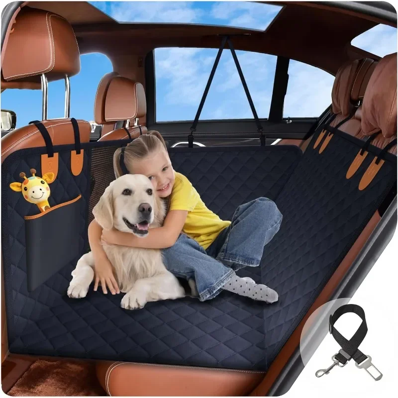 

Back Seat Extender for Dogs, Hard Bottom Car Seat Cover for Dogs. Hammock Style, Large Space, Holds 420lbs, Sturdy,