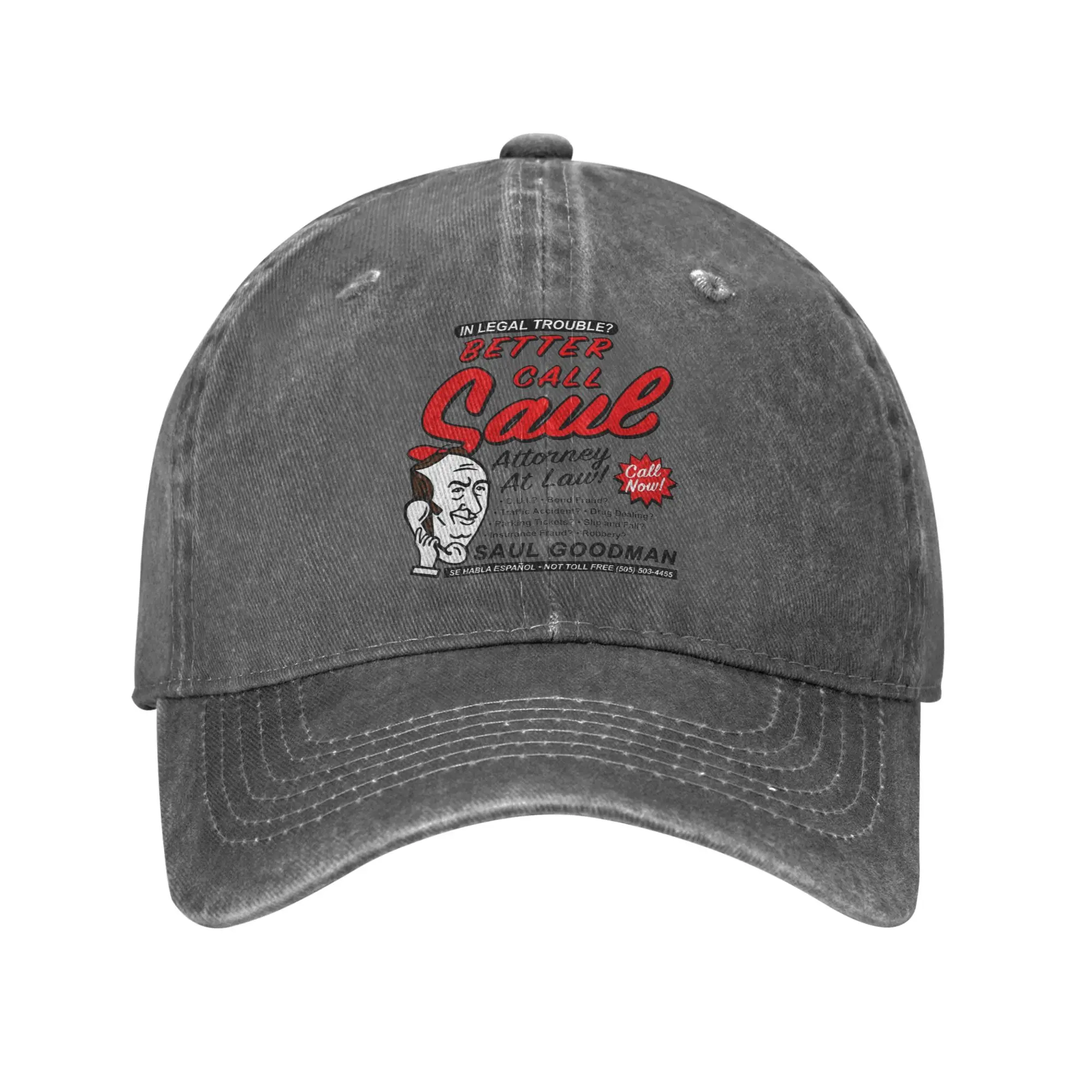Better Call Saul Newspaper Ad Baseball Cap Vintage Distressed Denim  Headwear Unisex Outdoor Summer  Gift Caps Hat