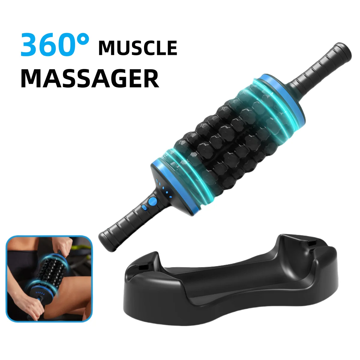 

Upgrade 360 Roller Massage for Back Leg Care Fitness Body Shaping Percussion Leg Roller Massager Relief Muscle Pain Instrument