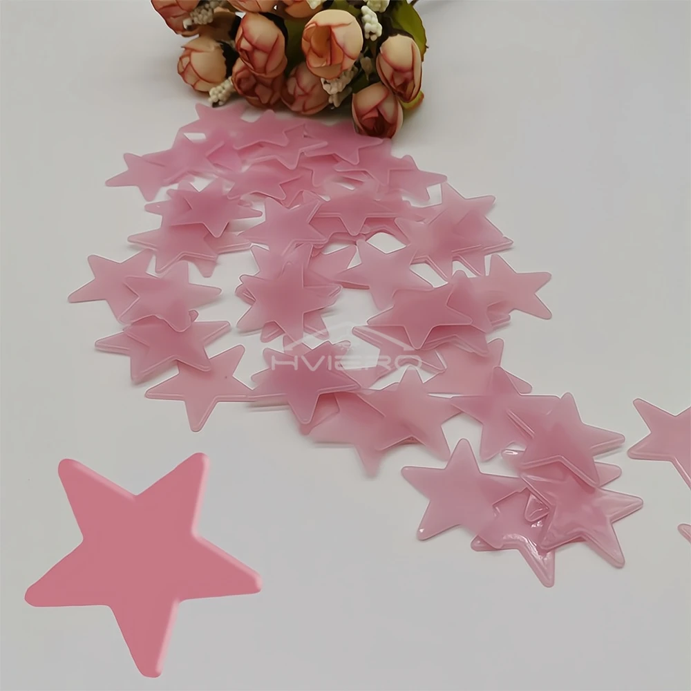50X Glowing 3D Stars Glow in Dark on Wall Decoration Stickers Kids Baby Room Bedrooms Ceilings Home Fluorescent Pentagram Paper