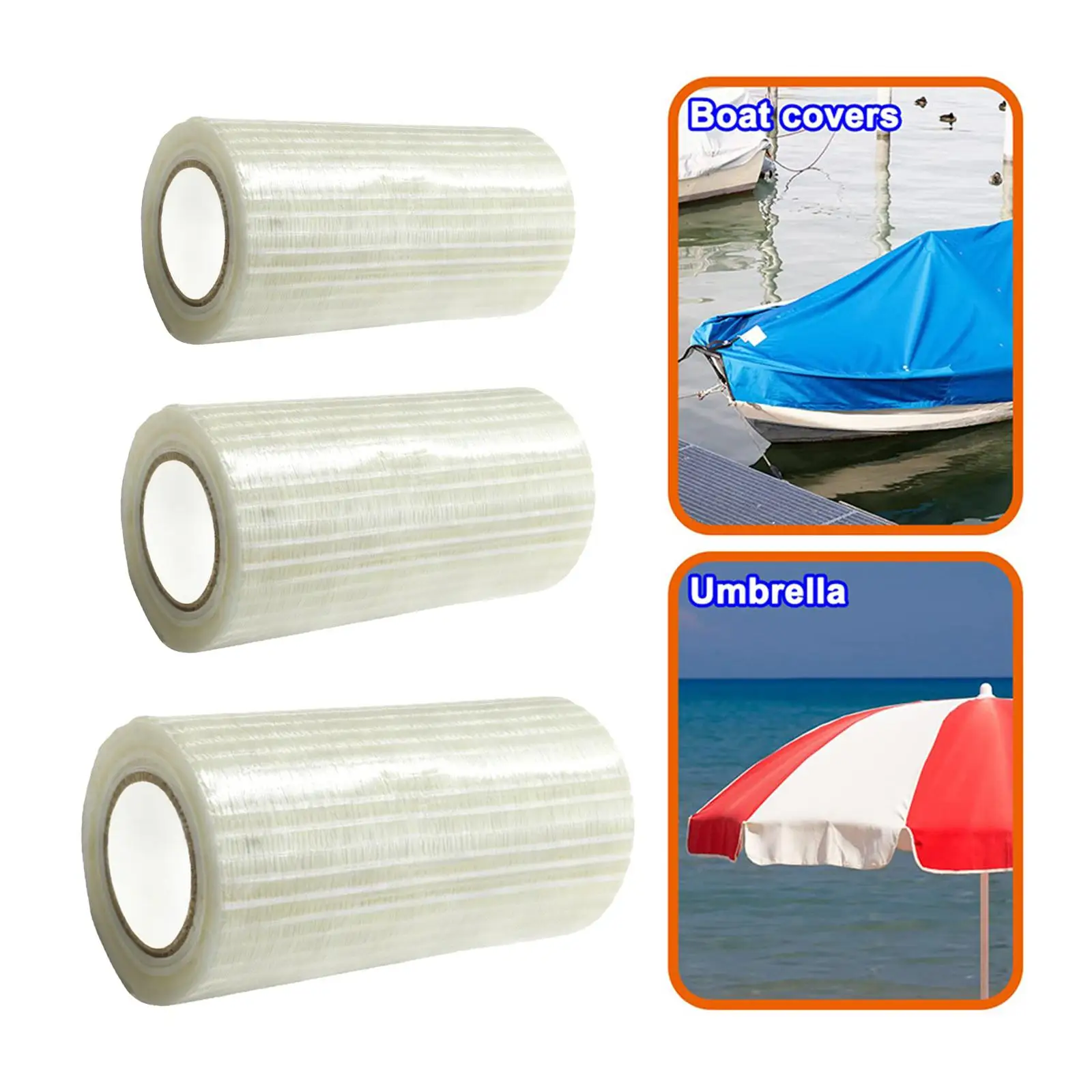 Canvas Repair Tape Weather Resistant Waterproof Fiber Tear Patch for Boat Cover Awning Canopy Crafts Home