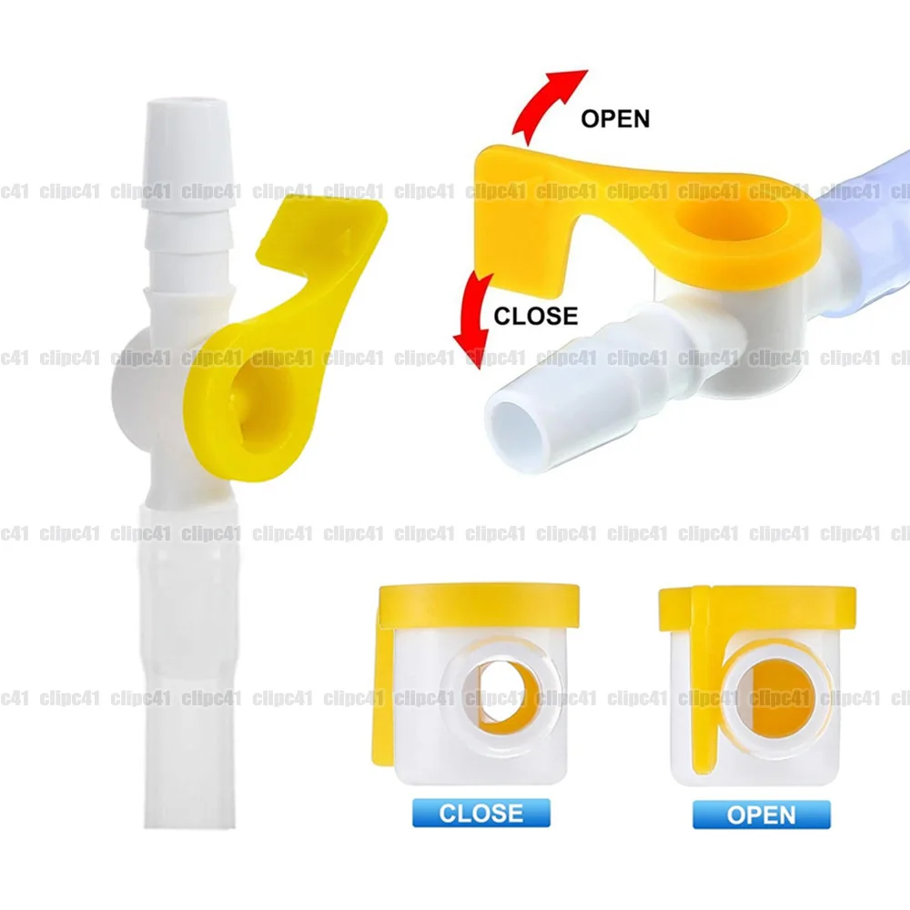 1Pc Catheter Valve Urine Drainage Catheter Bag Valves with Smooth Edges Silicone Tubing Flow Catheter Two Way Lever Faucet