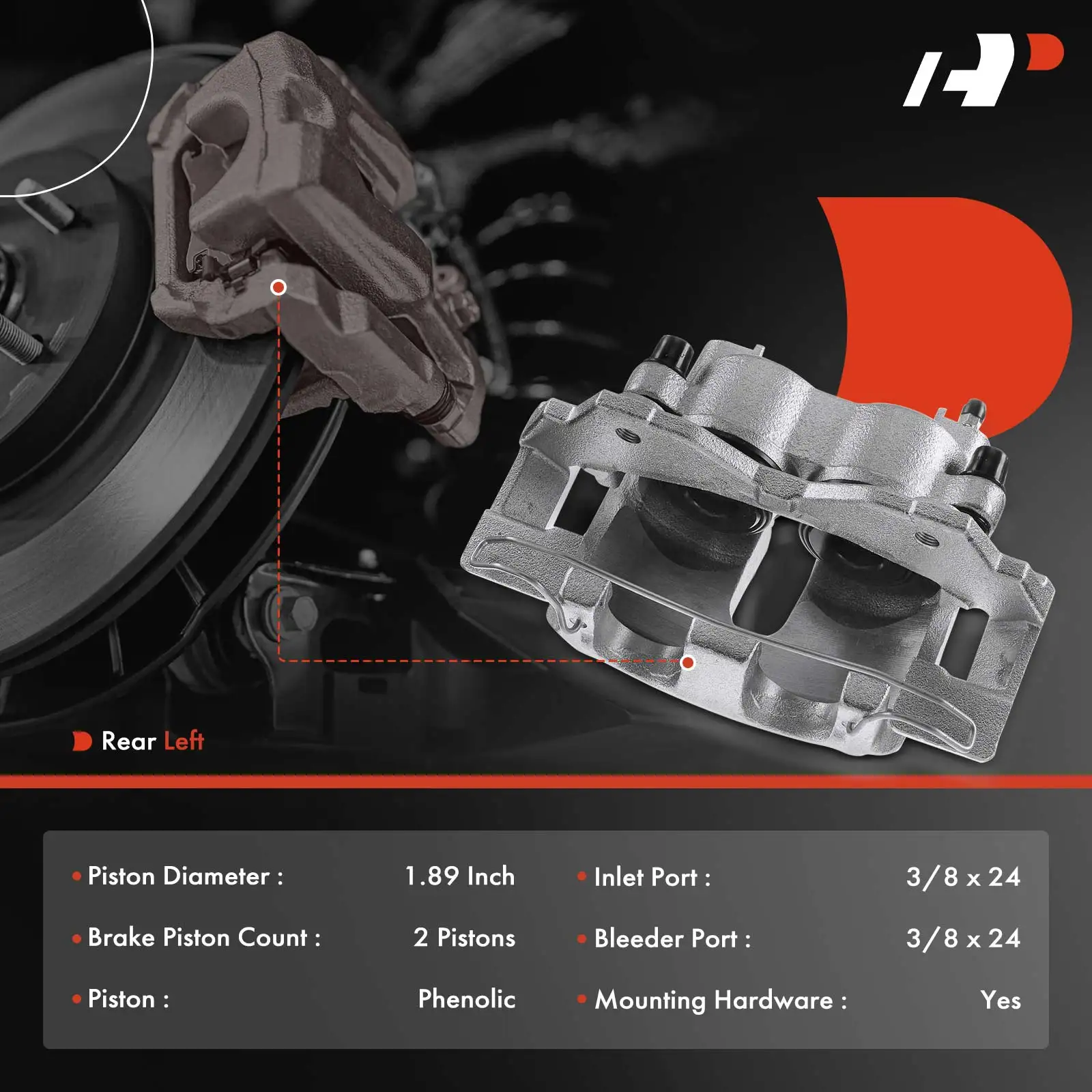 A-Premium Front Left Side Brake Caliper with Bracket for Jeep Grand Cherokee 1999-2002