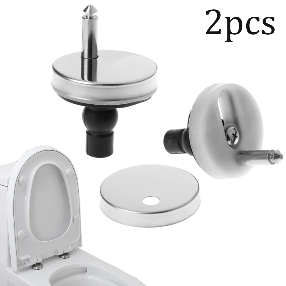 Home Toilet Hinge Seat Mounting For Broken For Most Standard Heavy Duty Hinge Part Sliver&Black Stainless Steel