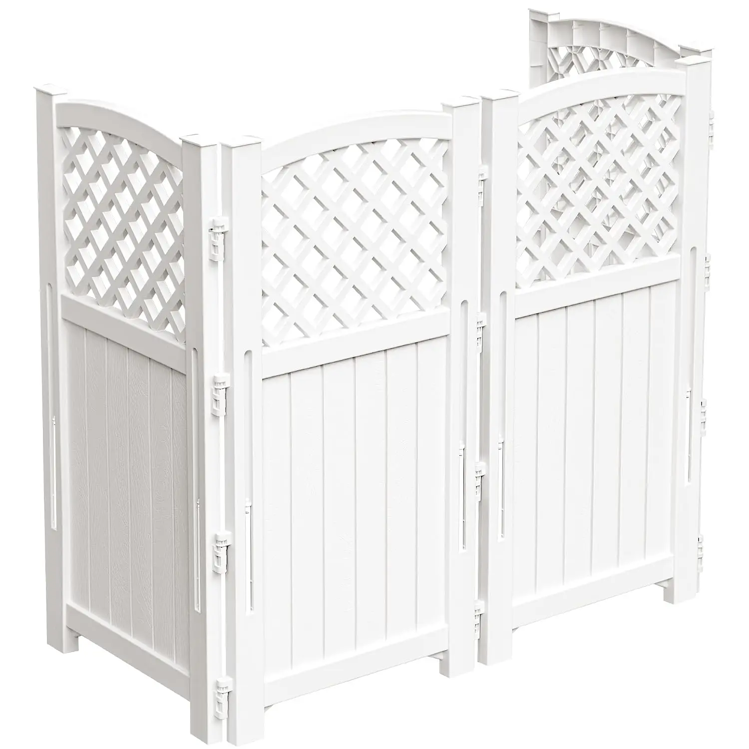 Resin Outdoor Privacy Fence, 4 Privacy Screen Panels